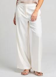 Pantalon large tissage popeline taille normale blanc RIANI femme