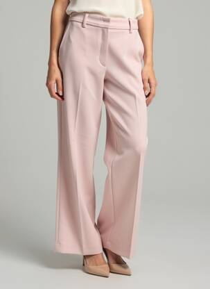 Pantalon large fermeture zippée sous rabat avec crochet taille normale rose RIANI femme