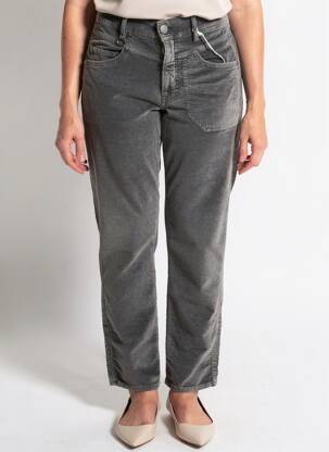 Pantalon droit stretch taille normale gris HIGH femme