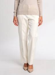 Pantalon droit stretch taille normale beige HIGH femme