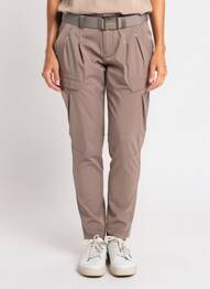Pantalon slim tissage popeline taille normale marron HIGH femme