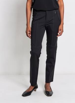 Pantalon slim tissage popeline taille normale noir HIGH femme