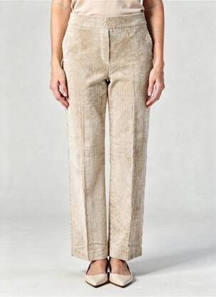 Pantalon droit stretch taille normale beige D.EXTERIOR femme