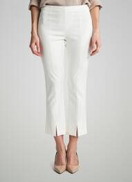 Pantalon 7/8 taille haute taille haute beige LIVIANA CONTI femme