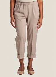 Pantalon 7/8 taille élastique taille normale marron D.EXTERIOR femme