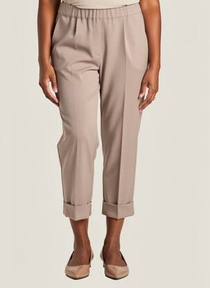 Pantalon 7/8 taille élastique taille normale marron D.EXTERIOR femme