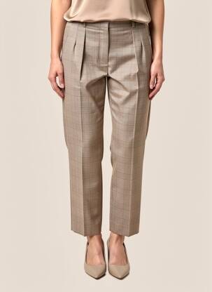 Pantalon 7/8 taille haute taille haute marron MAX MARA femme