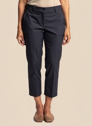 Pantalon 7/8 tissage popeline taille normale bleu LIVIANA CONTI femme