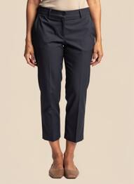 Pantalon 7/8 tissage popeline taille normale bleu LIVIANA CONTI femme