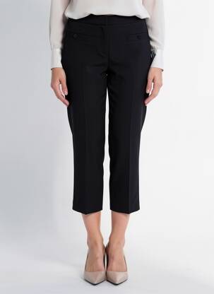 Pantalon 7/8 taille à pinces taille normale noir ICEBERG femme