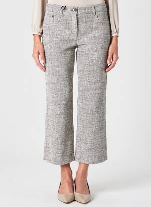 Pantalon 7/8 fermeture zippée sous rabat boutonné taille normale noir MAX MARA femme