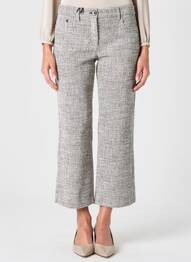 Pantalon 7/8 fermeture zippée sous rabat boutonné taille normale noir MAX MARA femme