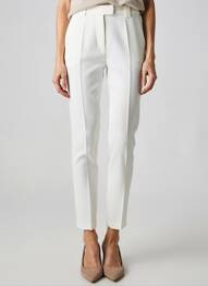 Pantalon slim poches taille haute beige BARBARA BUI femme