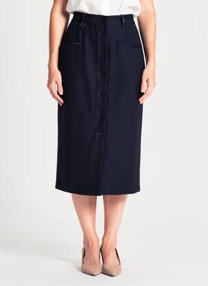 Jupe longue taille haute bleu HIGH femme