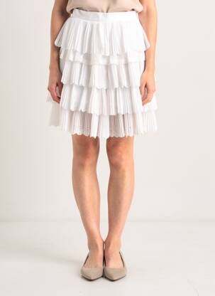 Jupe courte coupe évasée blanc N°21 femme