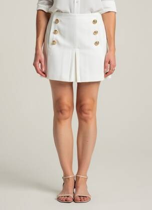 Jupe courte doublure beige N°21 femme