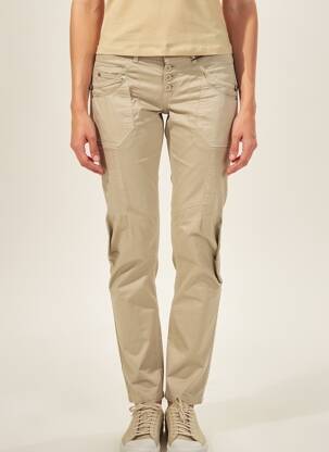 Pantalon slim taille basse taille basse beige HIGH femme