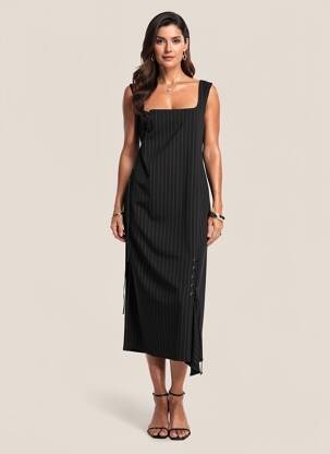 Robe mi-longue sans manche sans manche noir SPORTMAX femme