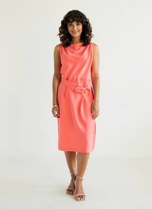 Robe longue sans manche sans manche orange CAROLINE BISS femme