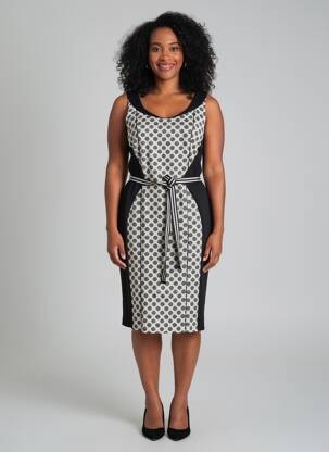Robe mi-longue sans manche sans manche noir LAUREL femme