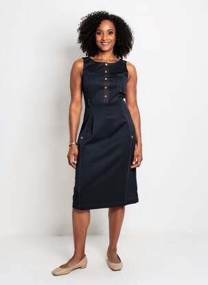 Robe mi-longue sans manche sans manche bleu HIGH femme