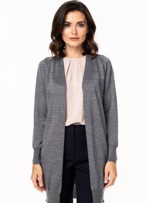 Gilet manches longues coupe cintrée gris FABIANA FILIPPI femme