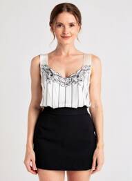 Top stretch fines bretelles blanc ERMANNO SCERVINO femme