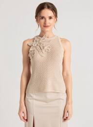 Top stretch sans manche or MARELLA femme