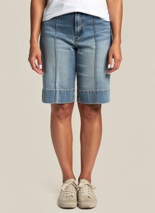 Bermuda coupe droite taille normale bleu RIANI femme