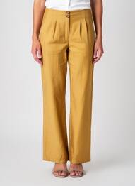 Pantalon droit taille élastique beige ADAM femme