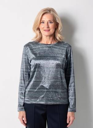 Top stretch manches longues gris PIER BÉ femme