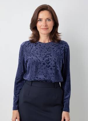 Top stretch manches longues violet FINETTE femme