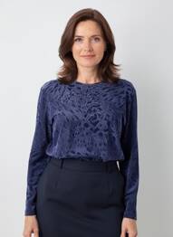 Top stretch manches longues violet FINETTE femme