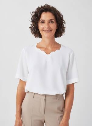 Top manches courtes manches courtes blanc PIER BÉ femme