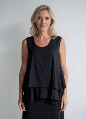 Top sans manche sans manche noir FINETTE femme