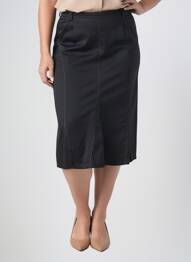 Jupe mi-longue coupe droite noir PIER BÉ femme
