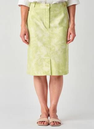 Jupe mi-longue coupe droite vert FEDORA femme