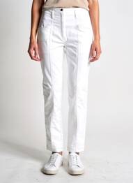 Pantalon slim stretch taille normale blanc PAUL BRIAL femme