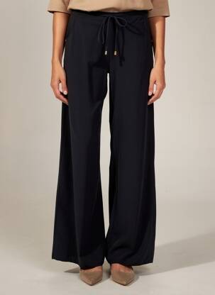 Pantalon large coupe fluide taille normale noir ARMOR LUX femme