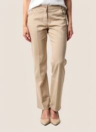 Pantalon slim tissage popeline taille normale beige ARMOR LUX femme