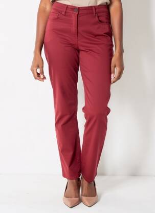 Pantalon slim tissage popeline taille normale rouge ATELIER GARDEUR femme