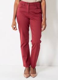 Pantalon slim tissage popeline taille normale rouge ATELIER GARDEUR femme
