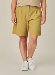 Bermuda tissage popeline taille normale vert KATMAI femme