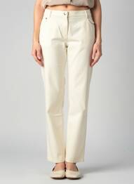 Pantalon slim tissage popeline beige ARMOR LUX femme