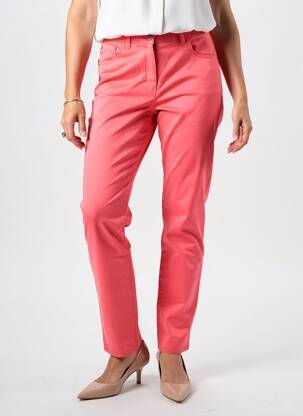 Pantalon slim tissage popeline taille normale rose JOCAVI femme