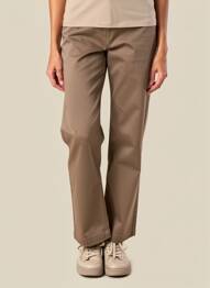 Pantalon droit tissage popeline taille normale marron ARMOR LUX femme