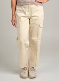 Pantalon cargo slim taille normale beige PIER BÉ femme