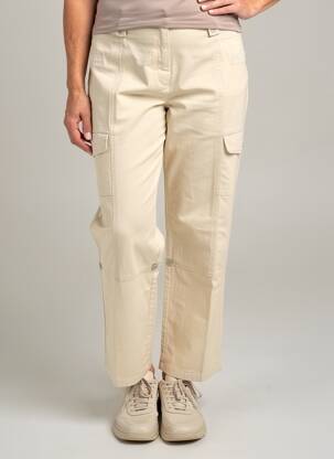 Pantalon cargo slim taille normale beige PIER BÉ femme
