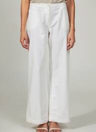 Pantalon flare taille normale taille normale blanc ARMOR LUX femme
