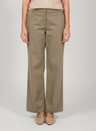 Pantalon droit tissage popeline taille normale marron ARMOR LUX femme